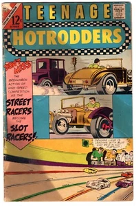 Teenage Hotrodders #20 1966 Charlton Silver Age Hot Rod SLOT CARS Biker Gang - Picture 1 of 2