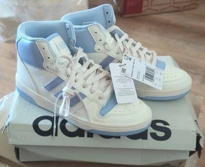 Adidas  Break Start Mid Women's Size 6  Cloud White/Glow Blue Light Blue NWB New - Image 1 of 4