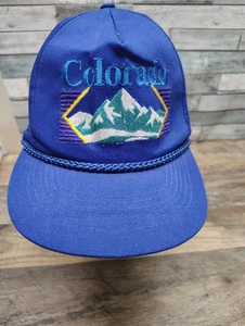 Vintage COLORADO SNAPBACK MÜTZE Cap Headliner Mountain Blue 80er 90er Trucker - Bild 1 von 8