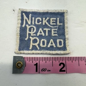 Vintage Nickel Plate Road Patch Railroad Collectible Blue White Sew On Train - Picture 1 of 2