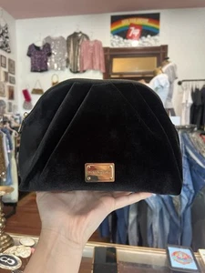 Dolce & Gabbana Borsa Trucco Donna Velluto Nero Firmata Cosmetica - Foto 1 di 5