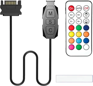Kit Controller ARGB per Ventole RGB per Pc,Controller per Ventole RGB Di Aliment - Foto 1 di 12