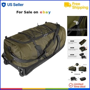 Expandable Soft Duffle Bag 140L Water-Resistant Oxford Carry-On with Wheels - Picture 1 of 10