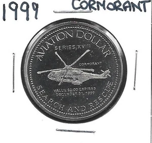 Moneda de dos dólares de aviación de búsqueda y rescate helicóptero Cormorant 1999 - Imagen 1 de 2
