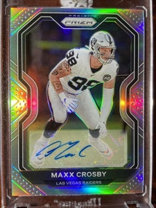 Maxx Crosby 2020 Panini Prizm Silver Holo Prizm AUTO #136 Las Vegas Raiders - Bild 1 von 2