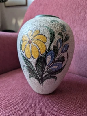 Vintage Ruscha Keramik Vase Mod 849 Flower  Blumen Grün, 22 cm Mid Century Retro - Bild 1 von 4