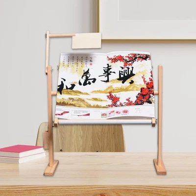 Embroidery Hoop Holder Cross Stitch Stand Wooden Adjustable Height Sew   Design - Image 1 of 4