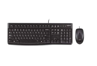 Logitech MK120 Wired Keyboard and Mouse for Windows, QWERTY Hebrew Layout - Blac - Image 1 of 4