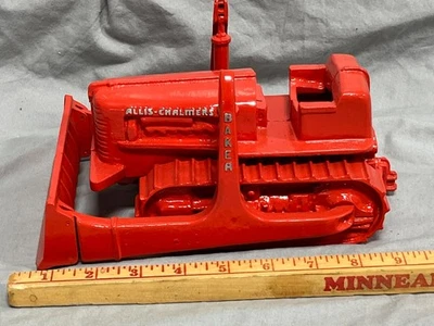 Allis Chalmers BAKER Crawler Dozer Tractor w Blade Heavy CAST Old RESTORED - Image 1 of 4