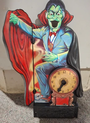 Vintage 1981 I Vant to Bite your Finger Dracula Board Game 16" Clock Piece - Image 1 of 3
