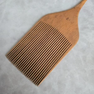 Vintage japanischer Buchsbaum Kamm Tsuge Kushi Haarstyling traditionelles Handwerk - Bild 1 von 10