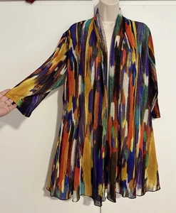 Makelloser bunter leichter Staubmantel Damen XL Cardigan Style von Creation - Bild 1 von 13