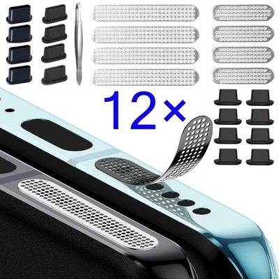 12PCS Anti Dust Cover Phone Speaker Dustproof Mesh Adhesive Sticker for iPhone - Image 1 of 4