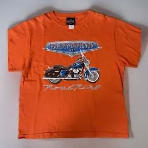 Harley-Davidson Ragazzo Taglia Med Manica Corta Arancione - Foto 1 di 1