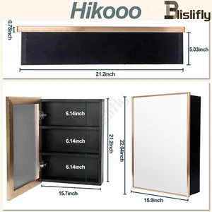 Mirror Door Wall Mounted Medicine Cabinet Bathroom Storage Shelf Organizer US - Picture 1 of 26