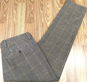 PANTALONES LANDS' END 608 SLIM FIT 100% ALGODÓN GLEN CUADROS MARRÓN Talla 33W x 30L - Imagen 1 de 5