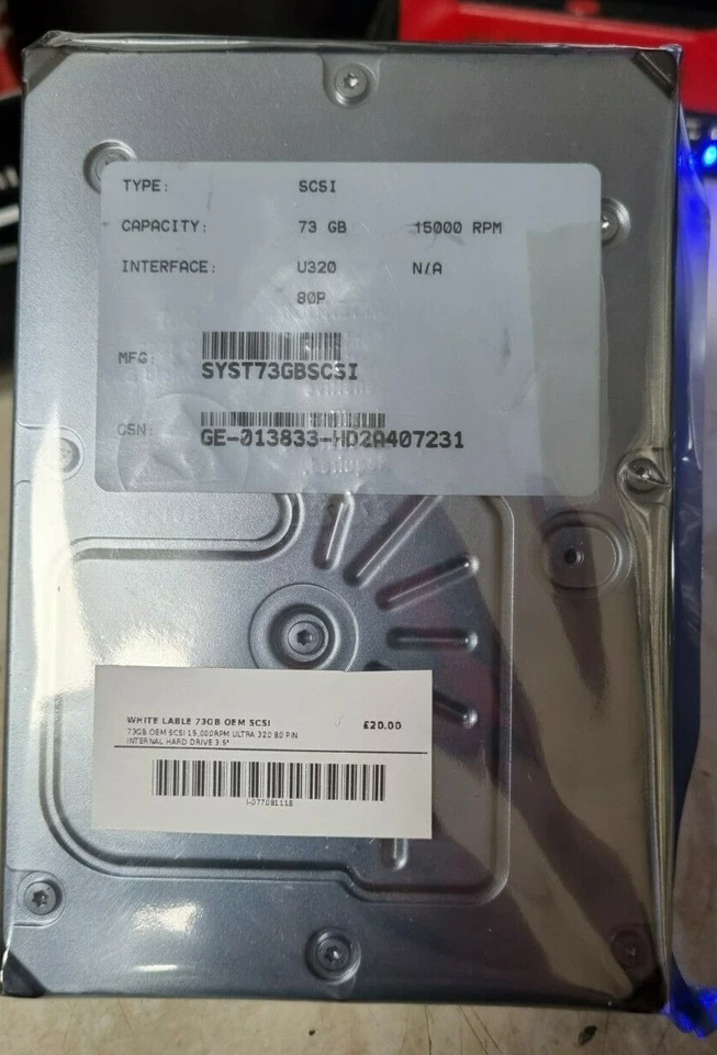 Hard Drive WHITE LABEL OEM  73GB 15K SCSI U320 80p - Image 1 of 1