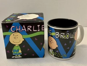 VTG Charlie Brown Coffee Cup Mug • Accents Peanuts In Original Box - Picture 1 of 5