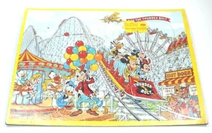 Vintage Walt Disney Productions Puzzle Mickey Mouse Thunder Bolt Roller Coaster - Picture 1 of 12