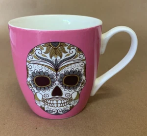 Coffee Mug Cup Day of the Dead Skull Skeleton Pink Primark Home - Picture 1 of 2