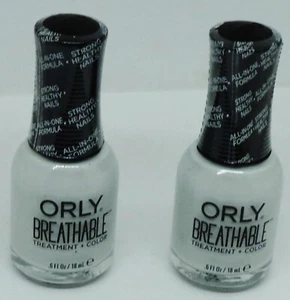 2 ORLY Breathable Nail Polish / Treatment + Color Nail Lacquer POWER PACKED - Picture 1 of 1