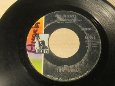 TINA & IKE TURNER PROUD MARY 45 RPM LIBERTY 56216 LOW MID GRADE 1970'S FUNK SOUL - Image 1 of 2