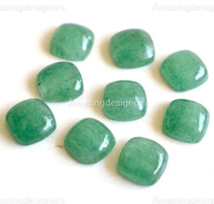 Green Aventurine Cushion Cabochon 5mm To 20mm Natural Polished Loose Gemstone - Picture 1 of 7