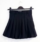 Xin Yi Zu Wears Jeans Black Pleated Skirt with Button Zip Fastener Womens Small
