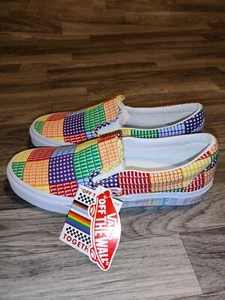 Vans Classic Slip-On (Pride) Rainbow Multi/Weiß Sneaker Herren Größe 9,5 - Bild 1 von 10