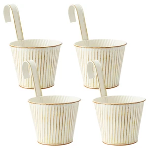 4pcs/sets Hängender Blumentopf Eimer Blumentopf für Geländer, Garten DE - Bild 1 von 16