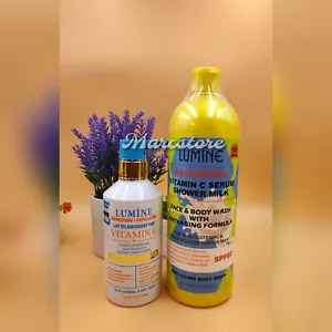 LUMINE FACE & BODY LOTION STRONG WHITENING BODY MILK+ EXFOLIATING  BODY WASH  - Picture 1 of 2