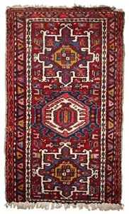 Handmade antique Oriental rug 2.1' x 3.6' (66cm x 110cm) 1920s - 1C745 - Picture 1 of 8