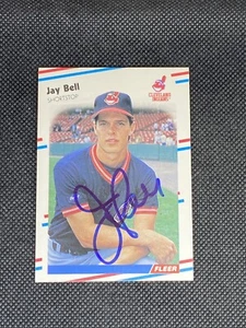 Jay Bell Cleveland Indians 1988 Fleer Signed Auto Card #602 ~ COA - Picture 1 of 3