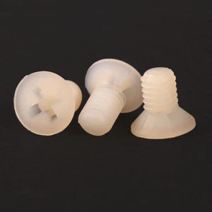 M2.5 M3 M4 Blanco Plástico Aislamiento Nylon Cabeza Plana Avellanado Phillips Tornillos - Imagen 1 de 6