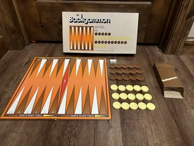 Vintage WHITMAN Backgammon Set Year 1973 Made In USA Complete - Image 1 of 2