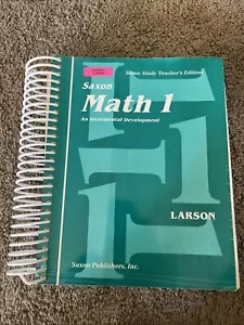 Saxon Math 1 Book Home Study Teachers Edition by Nancy Larson Spiral 1st Grade - Picture 1 of 4