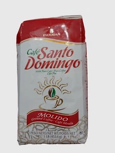 Cafe Santo Domingo 100% Pure Ground Dominican Coffee -Molido 1 lb - Picture 1 of 4