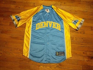 Zephyr Off Court Denver Nuggets Short Sleeve Button Up Jersey Size 44 - Picture 1 of 14