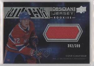 2021-22 SPx UD Black Obsidian Jersey /399 Cole Caufield #ORJ-CC Rookie RC