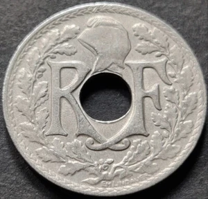 France, Third Republic, 10 Centimes, 1921 (1917-38), KM# 866a, Cu-Ni (B-481) - Picture 1 of 2