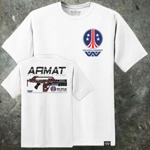 Aliens ARMAT T Shirt Xenomorph USCM Colonial Marines M41A Weyland Yutani Sulaco. - Picture 1 of 6