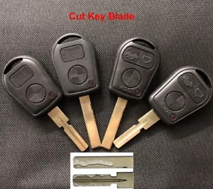Fits For BMW E31 E32 E46 Z3 3 Button Cut Blade Complete Transponder Remote Key - Foto 1 di 9