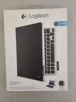 Logitech Keyboard Folio Case for iPad 2, 3rd & 4th Gen-Functional Keyboard BLACK - Image 1 of 3