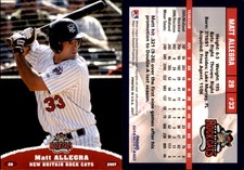 Matt Allegra 2007 Grandstand New Britain Rock Cats #1 Card *AutographDen*