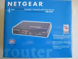NETGEAR 4-Port Cable /DSL ProsafeFirewall with Print server kit FR114P - Picture 1 of 6