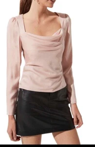 NWT ASTR THE LABEL Women's XL Blush Pink Back Cutout Top Blouse - Bild 1 von 12