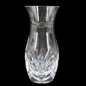 Wedgwood Majesty Pattern 6.25in Tall Clear Crystal Cut Floral Flower Bud Vase - Picture 1 of 10