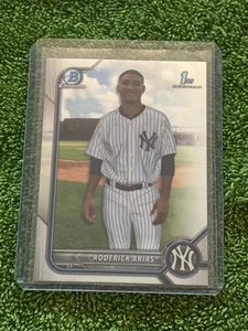 Roderick Arias 2022 1st Bowman Chrome Prospects #153 Yankees - Picture 1 of 2