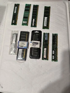 Lot of 9 Various Untested Computer Ram Sticks SDRAM/DDR Used - Picture 1 of 9