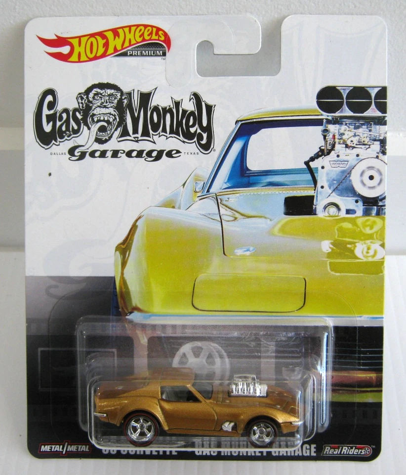 Hot Wheels Premium - Gas Monkey Garage - Corvette 68 - 2018 - Real Riders Foto 1 de 3